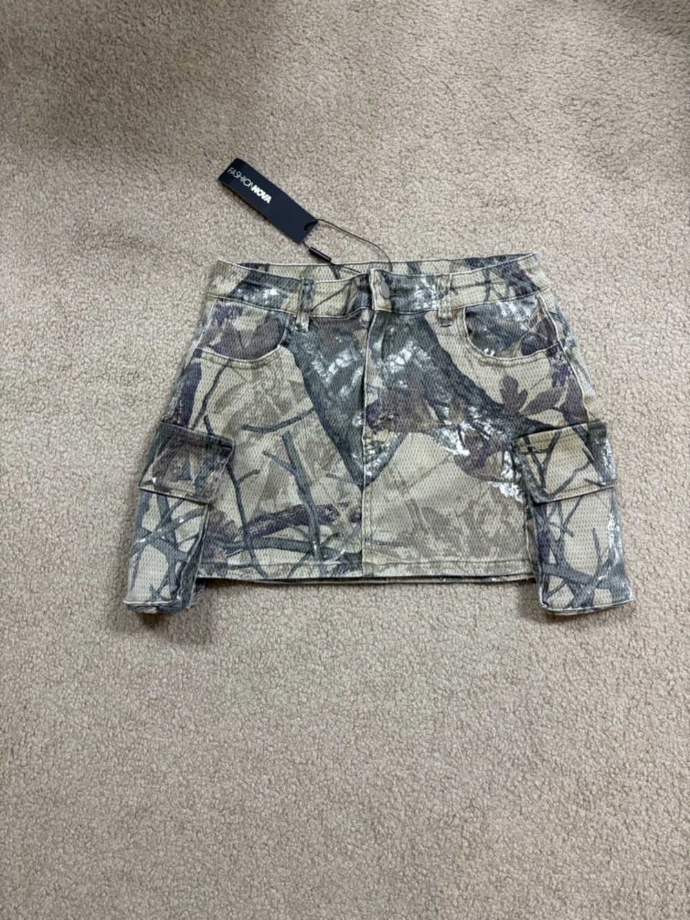 Camouflage Cargo Mini Skirt